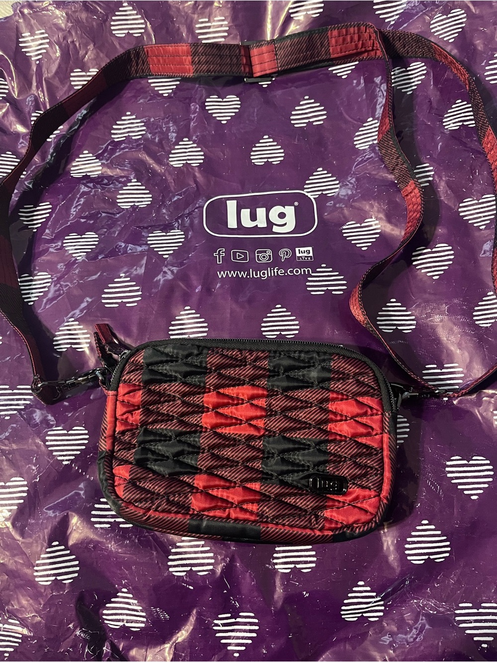 Lug Coupe in Buffalo Check Red, Like New